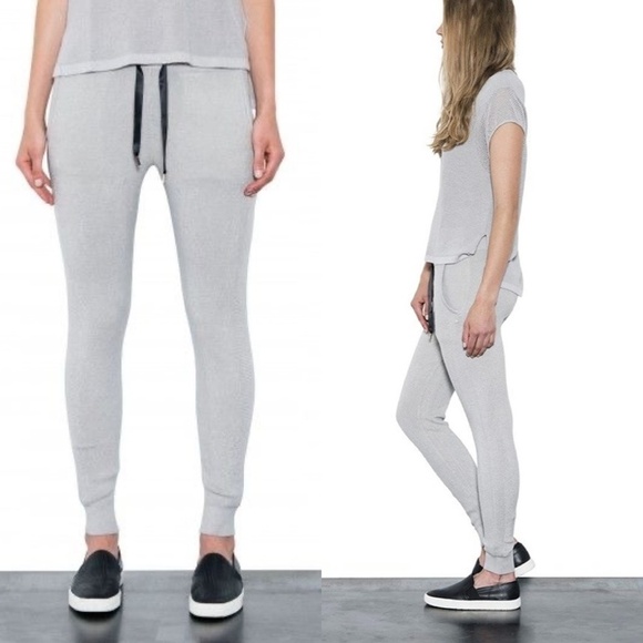 Anthropologie One Grey Day Venus Joggers Sweat Pants Grey Knit Size Small - Picture 1 of 16